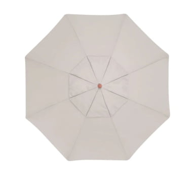 Ombrelone com estrutura em madeira e tecido poliéster com proteção UV. Ideal para áreas externas como jardins, varandas e espaços de lazer.