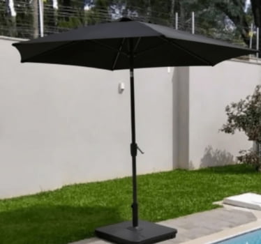 OMBRELONE Center Flex 3m Preto + Base Central 49x49