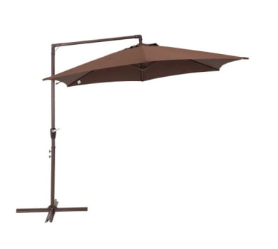 Ombrelone Suspenso 3m disponível em 5 cores. Ideal para áreas externas com estilo e proteção solar. Pronta entrega na BrasilGrass!