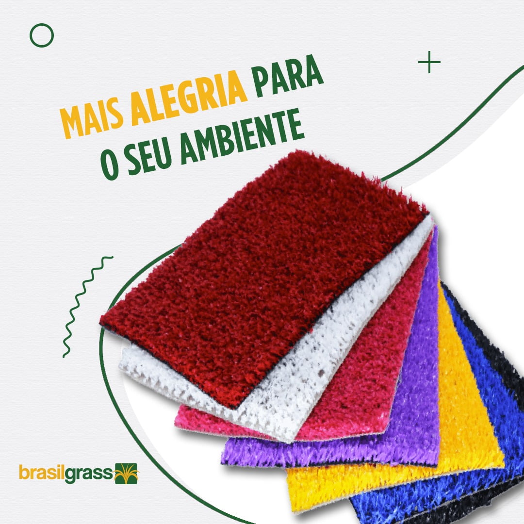 Grama Sintética Colorida BrassColor Decor 12mm – Decore com Criatividade e Estilo